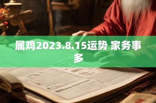 属鸡2023.8.15运势 家务事多