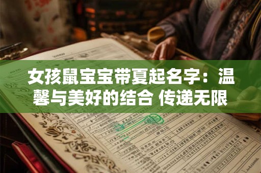 女孩鼠宝宝带夏起名字：温馨与美好的结合 传递无限爱意
