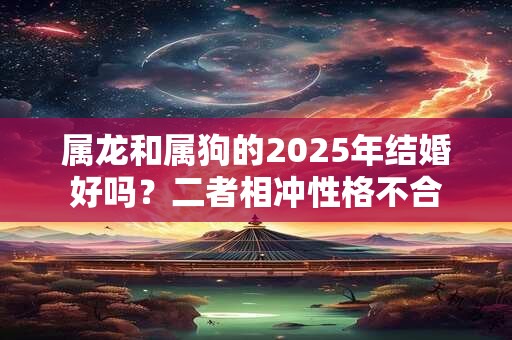 属龙和属狗的2025年结婚好吗？二者相冲性格不合