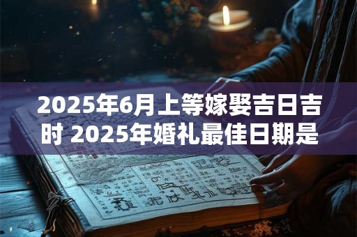 2025年6月上等嫁娶吉日吉时 2025年婚礼最佳日期是什么