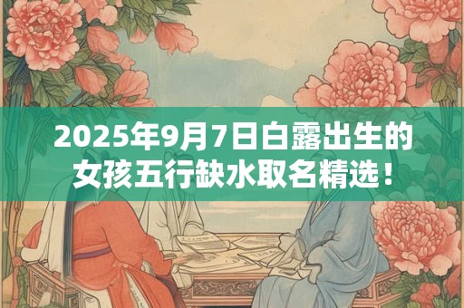 2025年9月7日白露出生的女孩五行缺水取名精选！