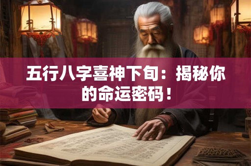 五行八字喜神下旬：揭秘你的命运密码！