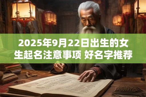 2025年9月22日出生的女生起名注意事项 好名字推荐