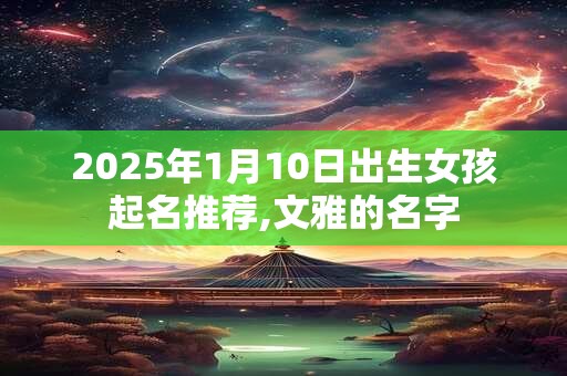 2025年1月10日出生女孩起名推荐,文雅的名字