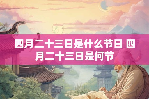 四月二十三日是什么节日 四月二十三日是何节