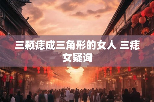 三颗痣成三角形的女人 三痣女疑询