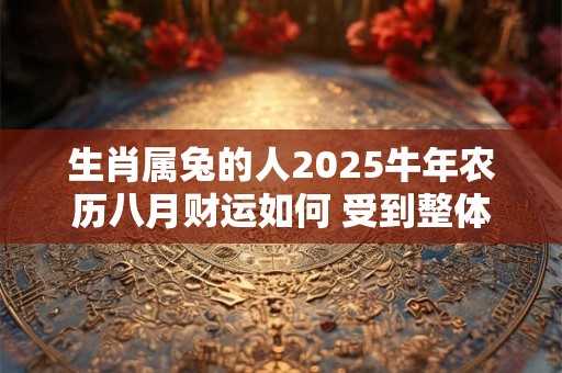 生肖属兔的人2025牛年农历八月财运如何 受到整体运势连累