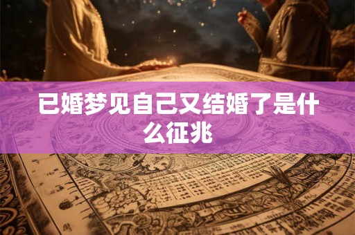 已婚梦见自己又结婚了是什么征兆
