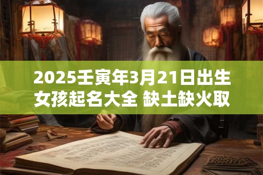 2025壬寅年3月21日出生女孩起名大全 缺土缺火取名用什么字好