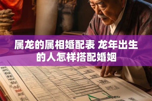 属龙的属相婚配表 龙年出生的人怎样搭配婚姻