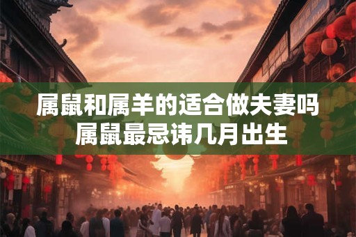 属鼠和属羊的适合做夫妻吗 属鼠最忌讳几月出生 属鼠和属羊的适合做夫妻吗 属鼠最忌讳几月出生