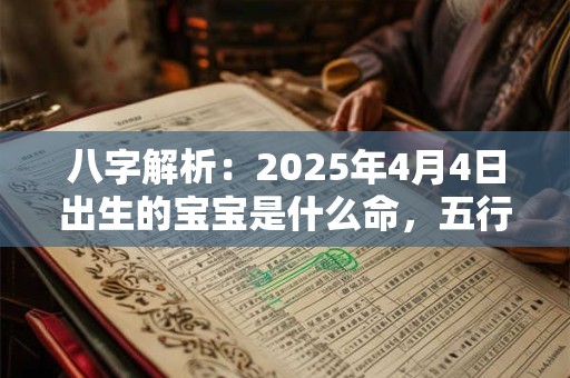 八字解析：2025年4月4日出生的宝宝是什么命，五行缺什么
