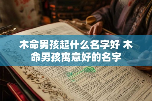 木命男孩起什么名字好 木命男孩寓意好的名字