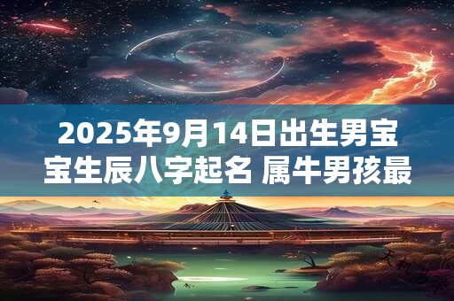 2025年9月14日出生男宝宝生辰八字起名 属牛男孩最吉利的名字