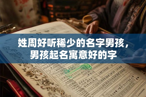 姓周好听稀少的名字男孩，男孩起名寓意好的字