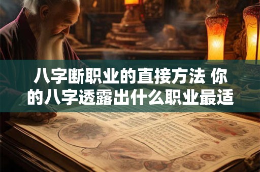 八字断职业的直接方法 你的八字透露出什么职业最适合