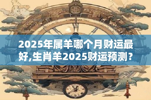2025年属羊哪个月财运最好,生肖羊2025财运预测？