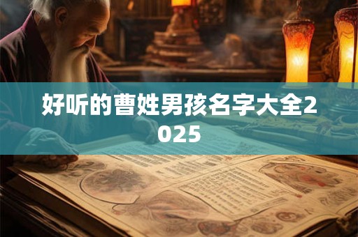 好听的曹姓男孩名字大全2025