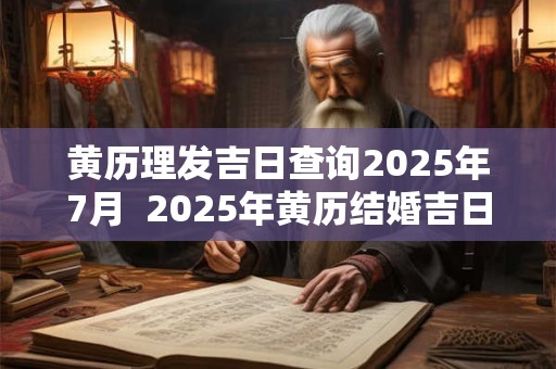 黄历理发吉日查询2025年7月  2025年黄历结婚吉日