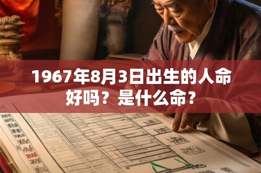 1967年8月3日出生的人命好吗？是什么命？