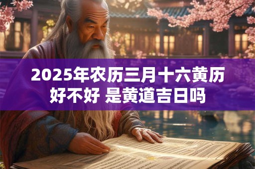 2025年农历三月十六黄历好不好 是黄道吉日吗