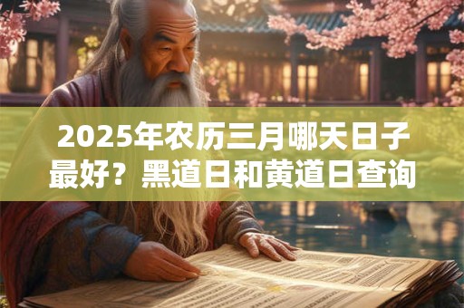 2025年农历三月哪天日子最好？黑道日和黄道日查询