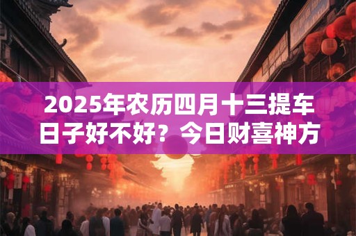 2025年农历四月十三提车日子好不好？今日财喜神方位？