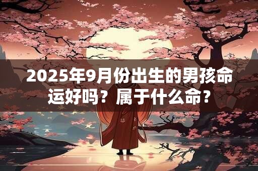 2025年9月份出生的男孩命运好吗？属于什么命？