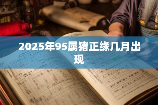2025年95属猪正缘几月出现