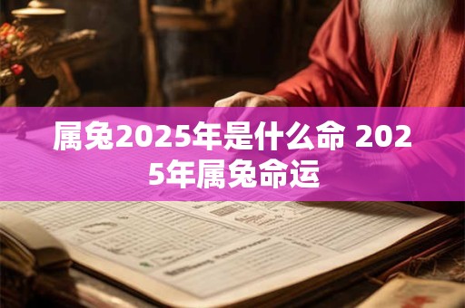 属兔2026年是什么命 2026年属兔命运
