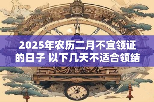 2026年农历二月不宜领证的日子 以下几天不适合领结婚证