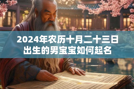 2024年农历十月二十三日出生的男宝宝如何起名