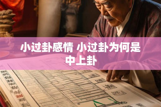 小过卦感情 小过卦为何是中上卦