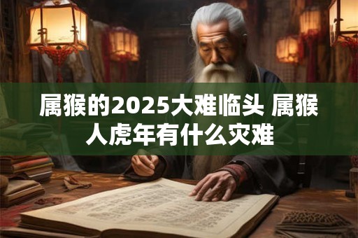 属猴的2025大难临头 属猴人虎年有什么灾难