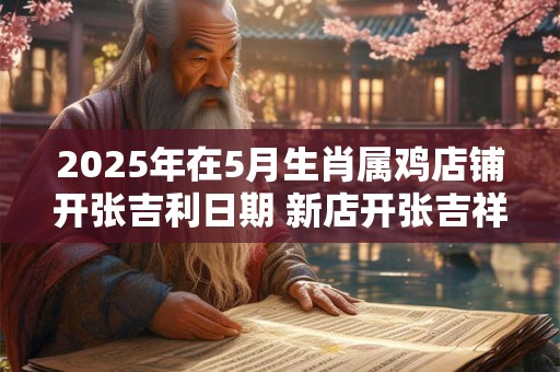 2025年在5月生肖属鸡店铺开张吉利日期 新店开张吉祥日子