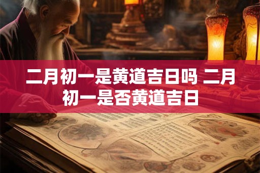 二月初一是黄道吉日吗 二月初一是否黄道吉日