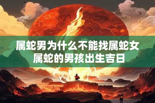属蛇男为什么不能找属蛇女 属蛇的男孩出生吉日