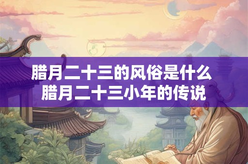 腊月二十三的风俗是什么 腊月二十三小年的传说