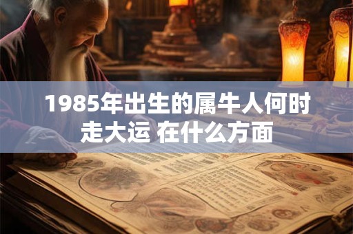 1985年出生的属牛人何时走大运 在什么方面