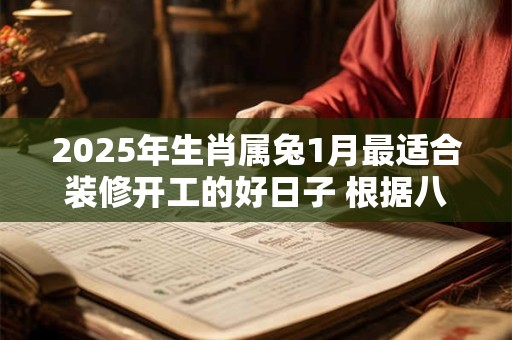 2025年生肖属兔1月最适合装修开工的好日子 根据八字查询 2025年生肖属兔1月最适合装修开工的好日子 根据八字查询