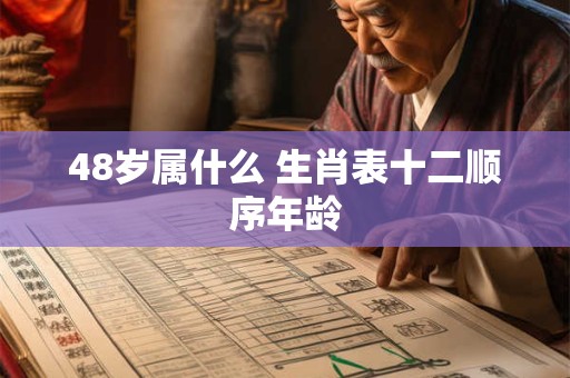 48岁属什么 生肖表十二顺序年龄 48岁属什么 生肖表十二顺序年龄