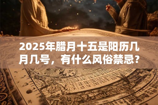 2025年腊月十五是阳历几月几号，有什么风俗禁忌？