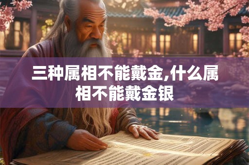 三种属相不能戴金,什么属相不能戴金银
