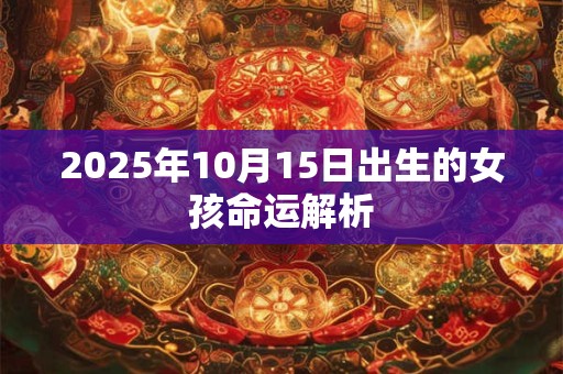 2025年10月15日出生的女孩命运解析