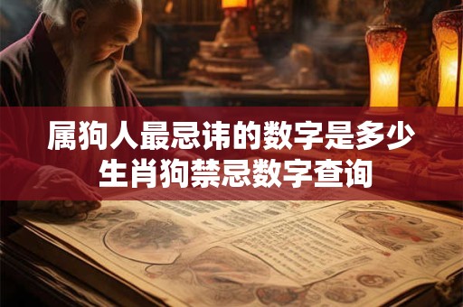 属狗人最忌讳的数字是多少 生肖狗禁忌数字查询