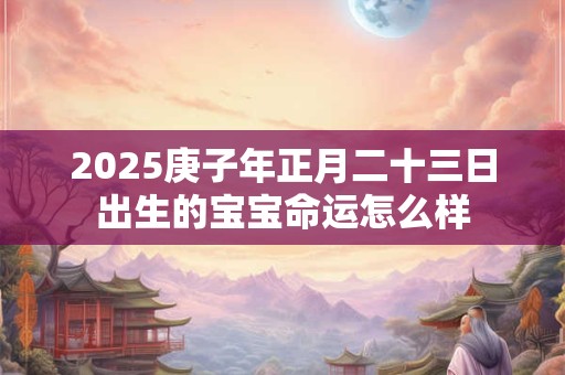 2025庚子年正月二十三日出生的宝宝命运怎么样
