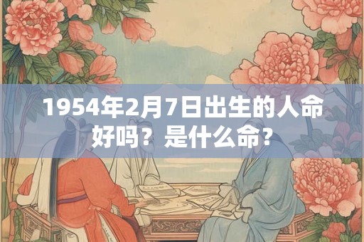 1954年2月7日出生的人命好吗？是什么命？