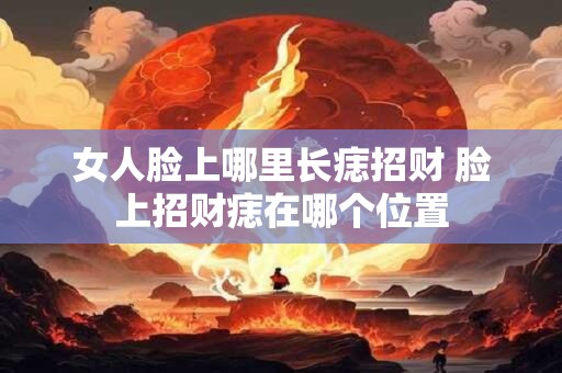 女人脸上哪里长痣招财 脸上招财痣在哪个位置