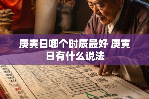 庚寅日哪个时辰最好 庚寅日有什么说法