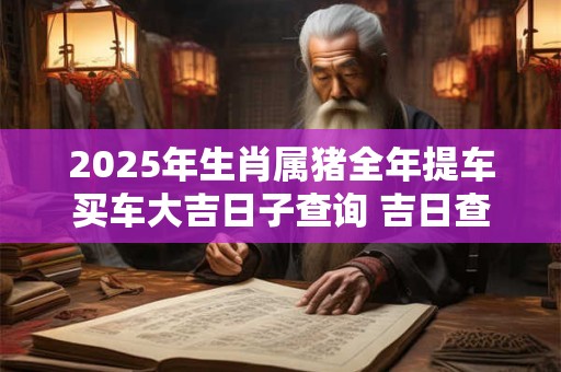 2025年生肖属猪全年提车买车大吉日子查询 吉日查询有门道